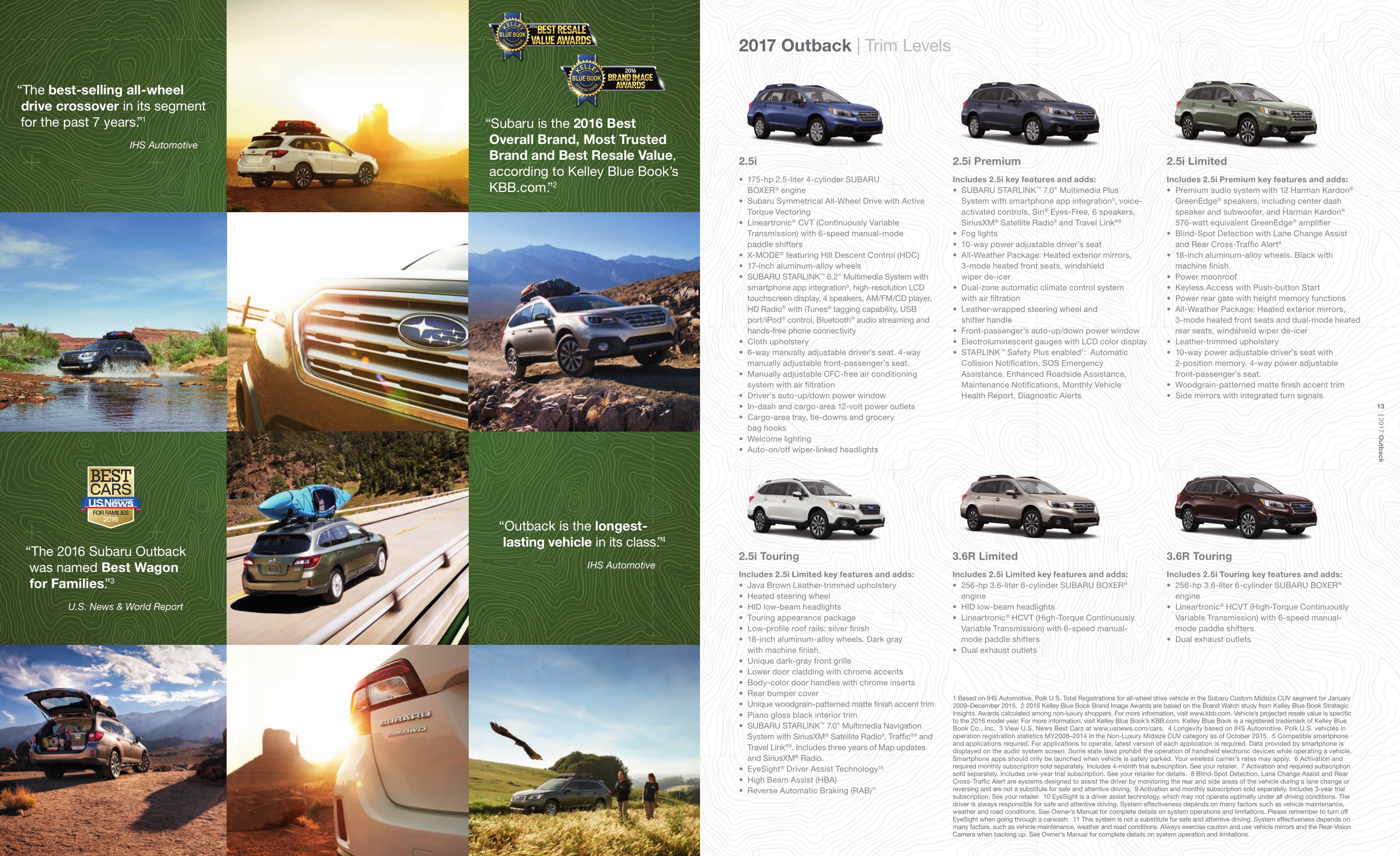 2017 Subaru Outback Brochure Page 14
